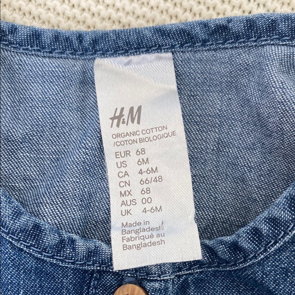 H&M Blue Organic Cotton Baby Top - Picture 2 of 3